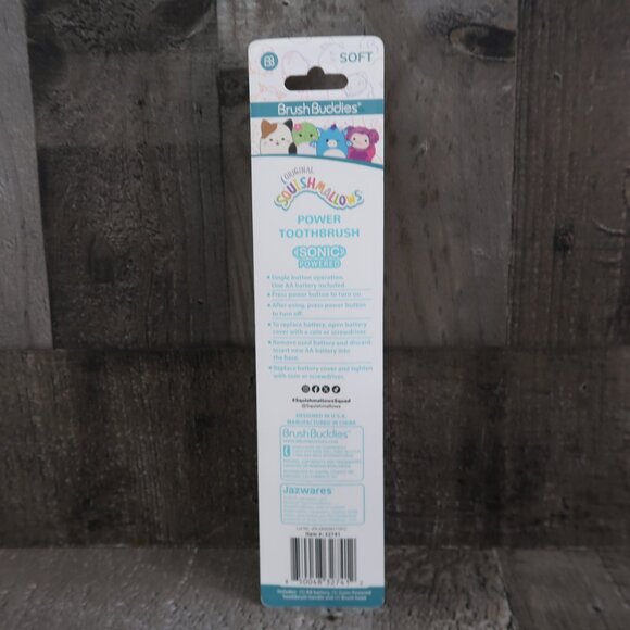 Squishmallow Sonic Electric Toothbrush Kids Fun Oral Care Easy Grip Handle - Picture 3 of 4